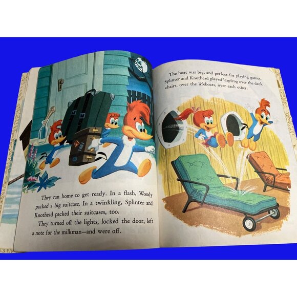 Little Golden Book Woody Woodpecker Takes a Trip by Walter Lantz Children's Book - Picture 9 of 13